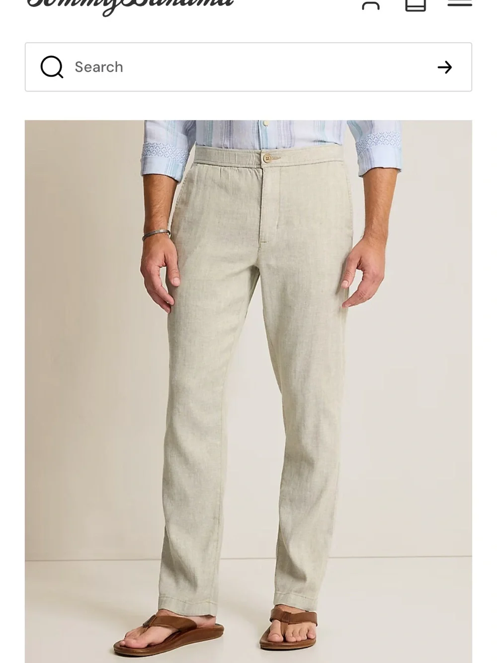 Tommy Bahama - Beach Coast Stretch-Linen E-Waist Pants